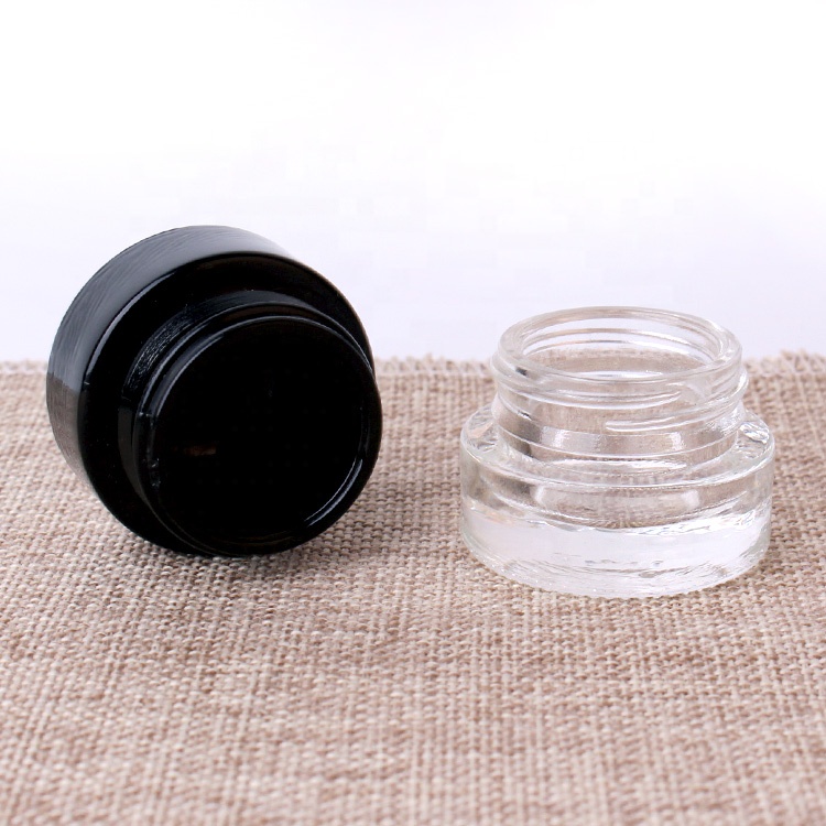 8g round glass eye cream jars with child resistant cap
