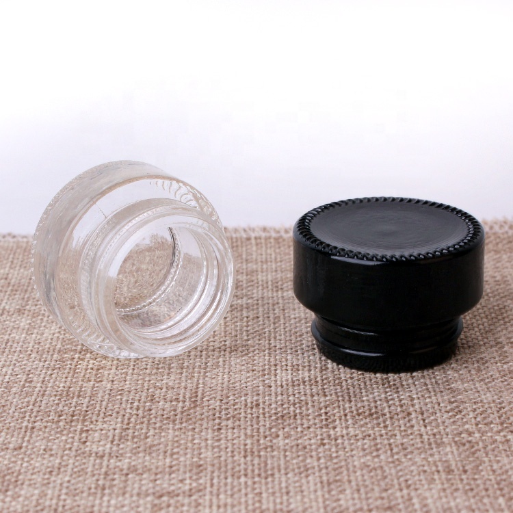 8g round glass eye cream jars with child resistant cap