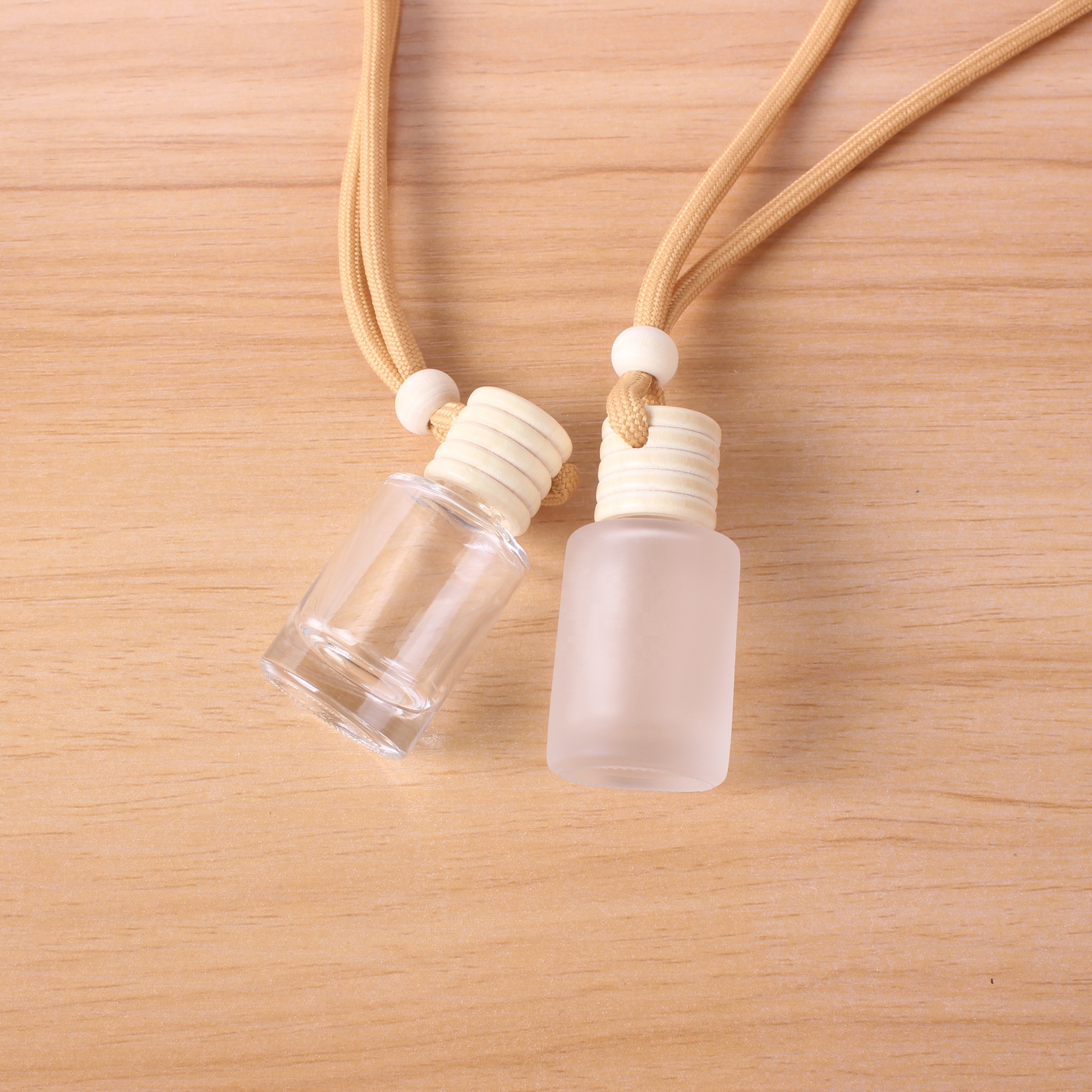 8ml 10ml 12ml Frosted clear diffuser empty perfume car air freshener with glass matt bottles car hang perfume