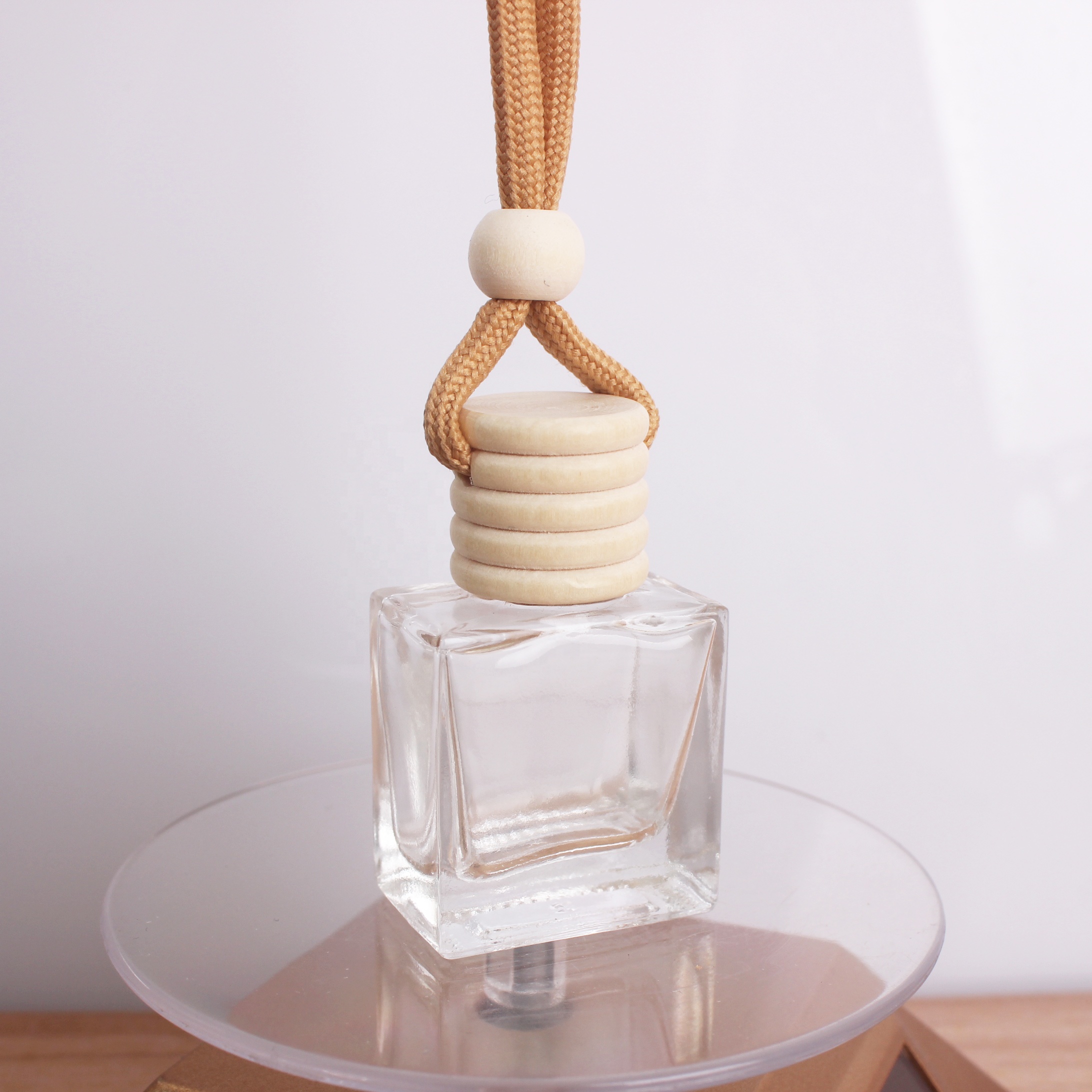 8ml 10ml 12ml Frosted clear diffuser empty perfume car air freshener with glass matt bottles car hang perfume