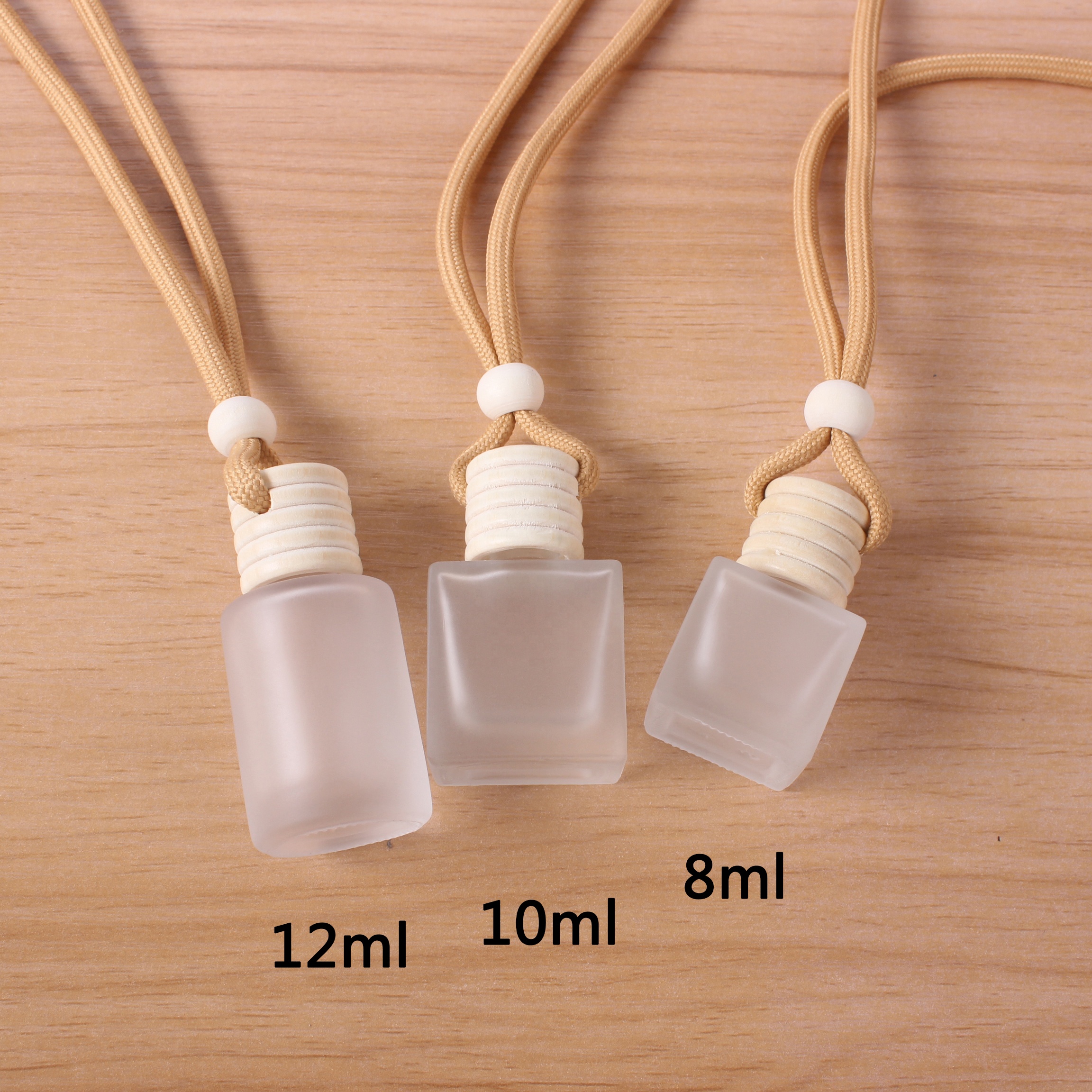 8ml 10ml 12ml frosted empty bottle auto perfume empty car diffuser hanging round matte bottle