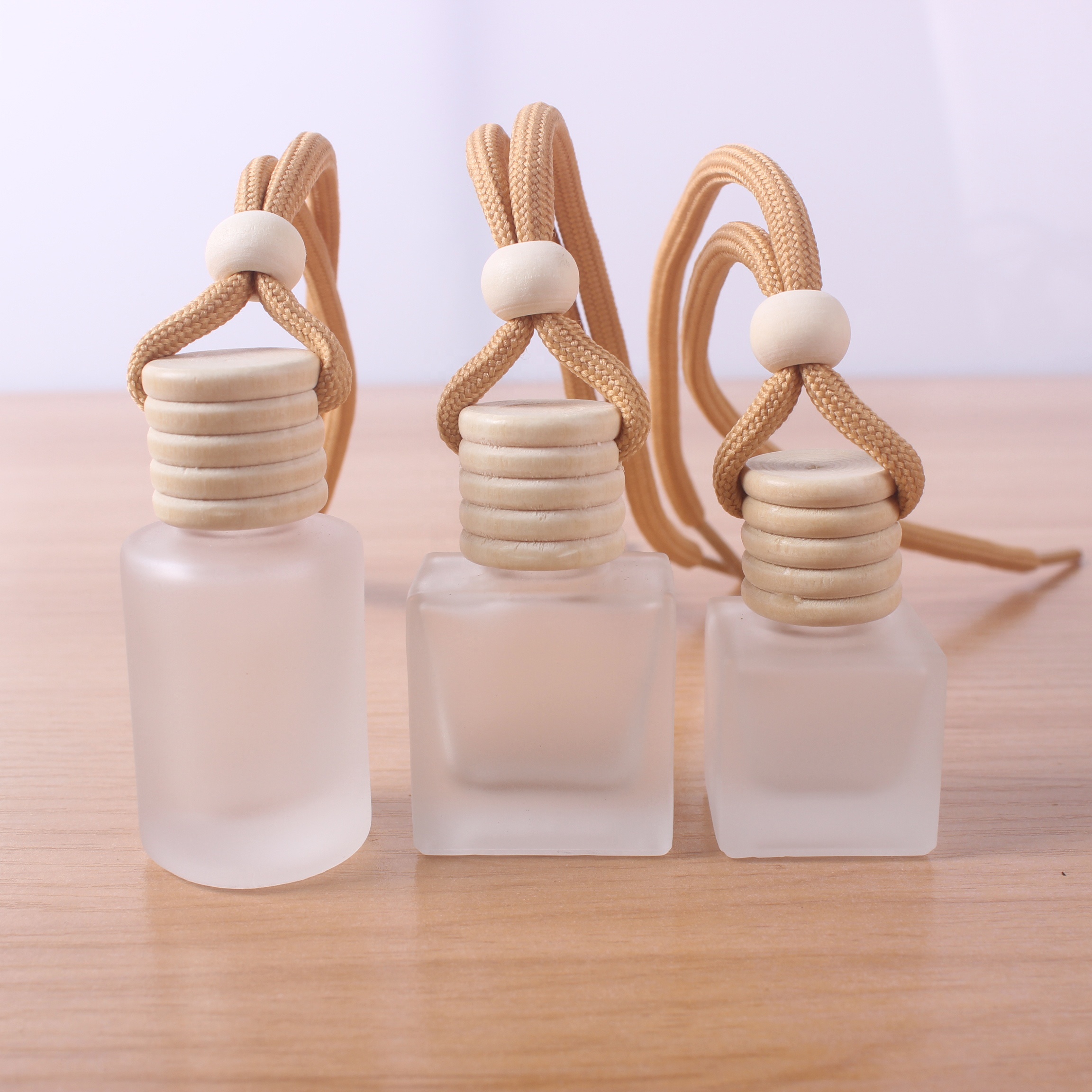 8ml 10ml 12ml frosted empty bottle auto perfume empty car diffuser hanging round matte bottle