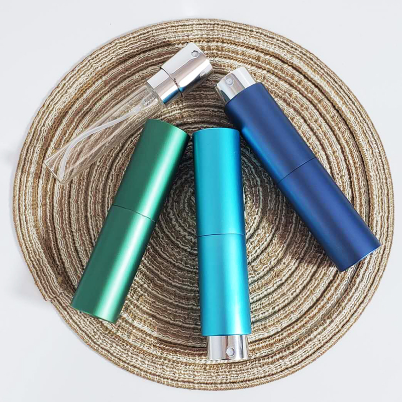 8ml 10ml 15ml 20ml Aluminum Luxury Round Labels Tester Custom Spray Atomizer Dispenser Perfume Bottle Packaging