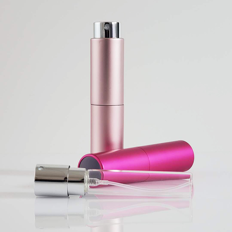 8ml 10ml 15ml 20ml Empty Aluminum White Black Twist Spray Mist Perfume Atomiser Bottle