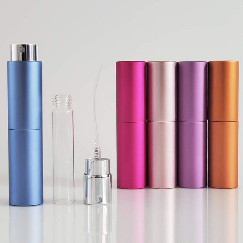 8ml 10ml 15ml 20ml Empty Black Pearl Color Golden Orange Mailer Box Custom Perfume Bottle With Atomizer