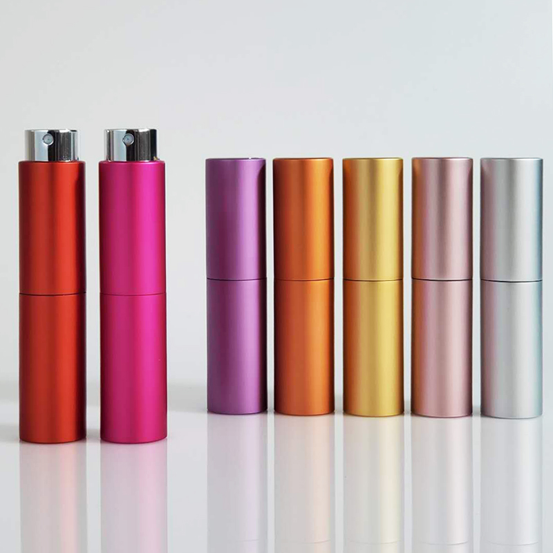 8ml 10ml 15ml 20ml Empty Elegant Aluminum Personalized Good Slime Portable Perfume Container With Atomizer