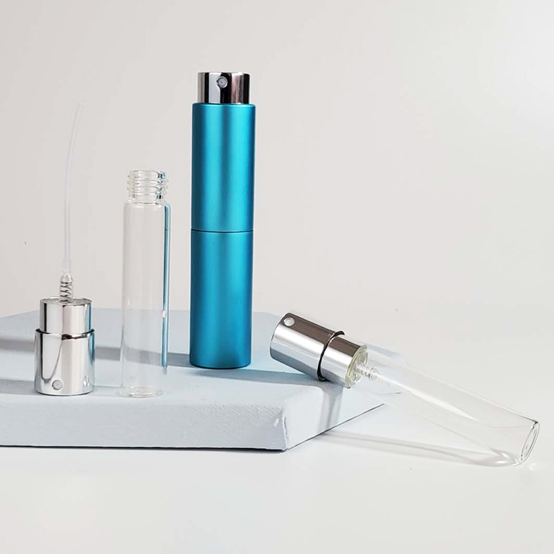 8ml 10ml 15ml 20ml Empty Elegant Aluminum Personalized Good Slime Portable Perfume Container With Atomizer