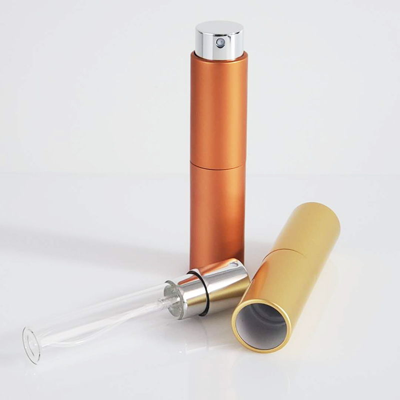 8ml 10ml 15ml 20ml Empty Elegant Aluminum Personalized Good Slime Portable Perfume Container With Atomizer