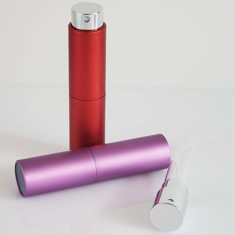 8ml 10ml 15ml 20ml Empty Leather Aluminum Perfume Refillable Screw Bottle Fragrance Atomizer