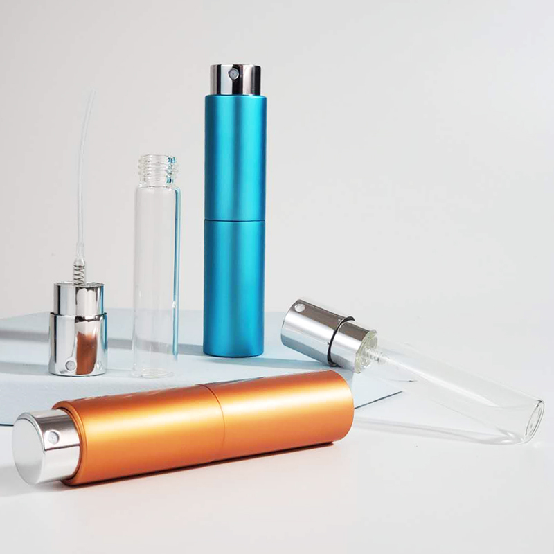 8ml 10ml 15ml 20ml Empty Round Aluminum Luxury Refill Alcohol Sanitizer Perfume Atomizer Spray Bottle