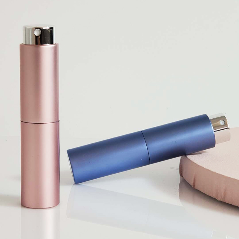 8ml 10ml 15ml 20ml Empty Twist Travel Round Aluminum Atomizer Perfume Spray Bottle