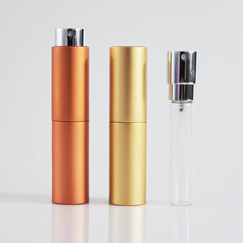 8ml 10ml 15ml 20ml Empty Twist Travel Round Aluminum Atomizer Perfume Spray Bottle