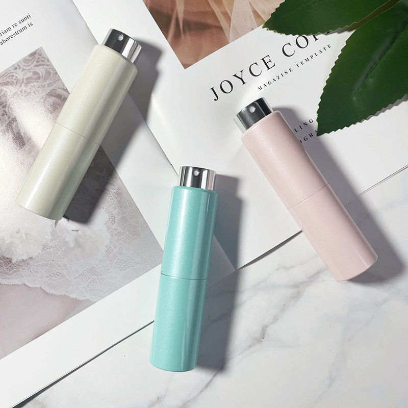 8ml 10ml 15ml 20ml Empty Twist Up Travel Aluminium Refillable Black Matte Sterilize Perfume Atomizer Bottle
