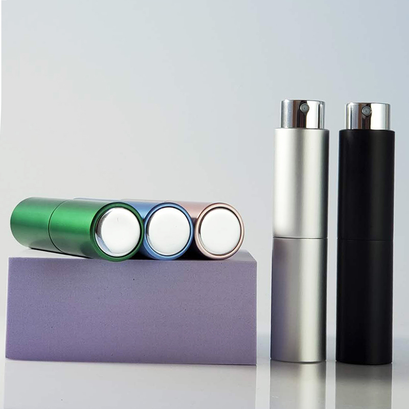 8ml 10ml 15ml 20ml Mini Portable Black Refillable Atomizer Aluminium Perfume Bottle Spray