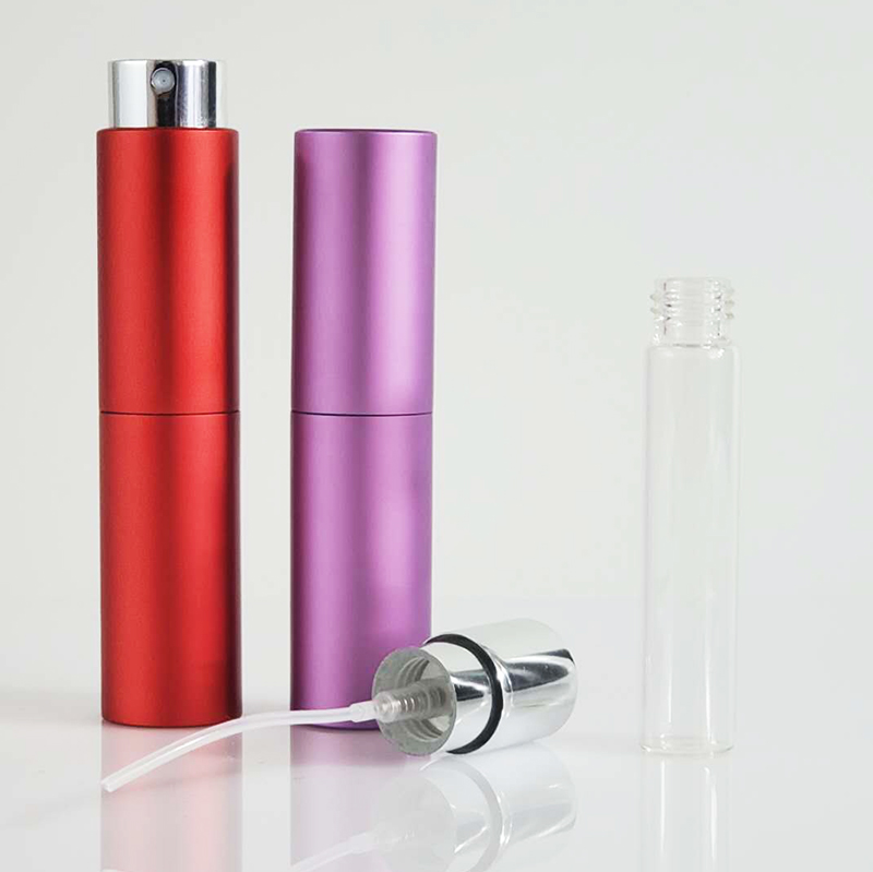 8ml 10ml 15ml 20ml Mini Portable Black Refillable Atomizer Aluminium Perfume Bottle Spray
