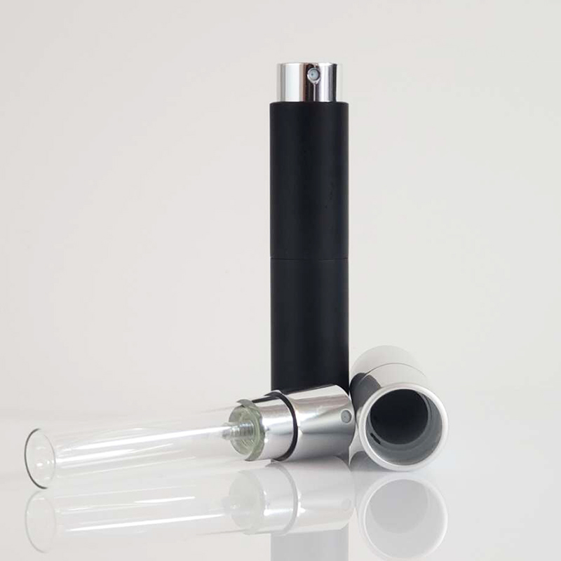 8ml 10ml 15ml 20ml Reusable Twist Up Square Trendy Aluminum Travel Cologne Perfume Atomizer Spray Bottle