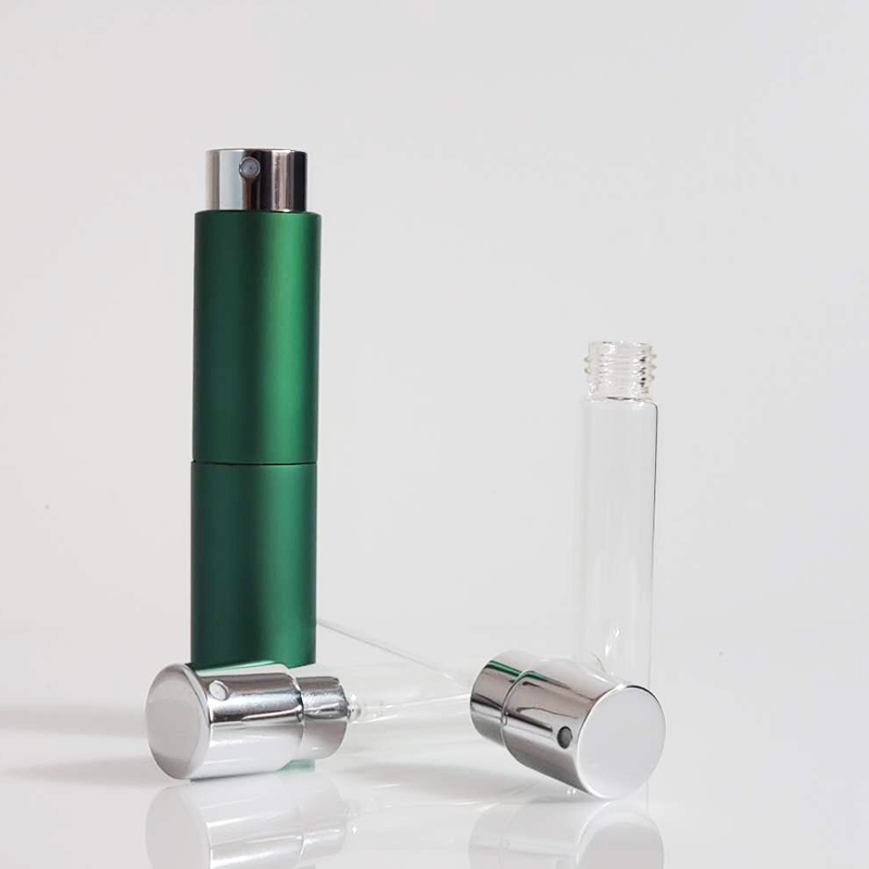 8ml 10ml 15ml 20ml Small Cosmetic Refillable Aluminum Black Customize Spray Cleaning Perfume Bottle