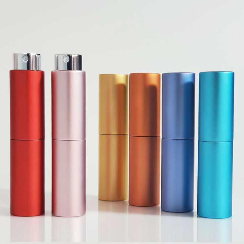 8ml 10ml 15ml 20ml Travel Size Refillable Private Label Tester Twist Up Packaging Mist Spray Bottle Perfume Atomizer
