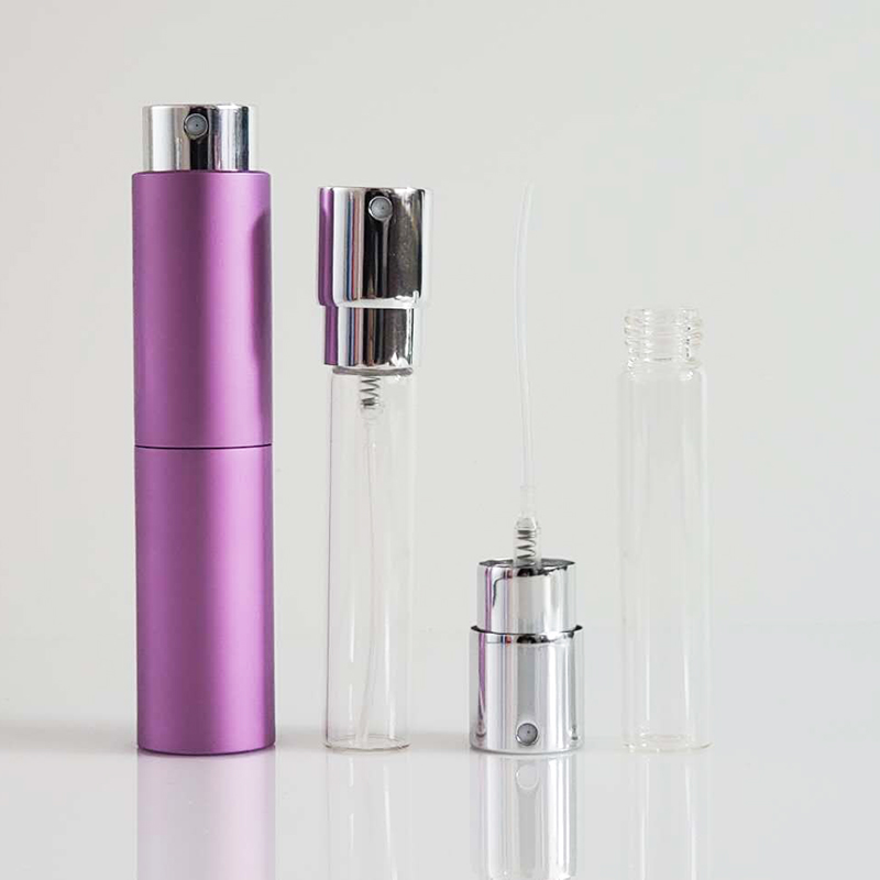 8ml 10ml 20ml Empty Gold Twist Up Aluminum Travel Perfume Atomizer Spray Bottle With Pump For Fragrance