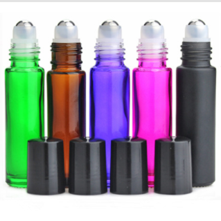 8ml 10ml Clear Amber Blue Black Frost Coloful Roll On Glass Bottle For Perfume