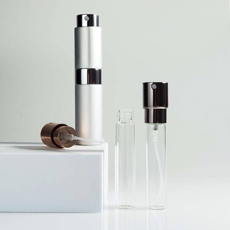 8ml 10ml Empty Round Aluminum 15ml 20ml Pocket Screw Neck Rotate Perfume Atomizer Bottle