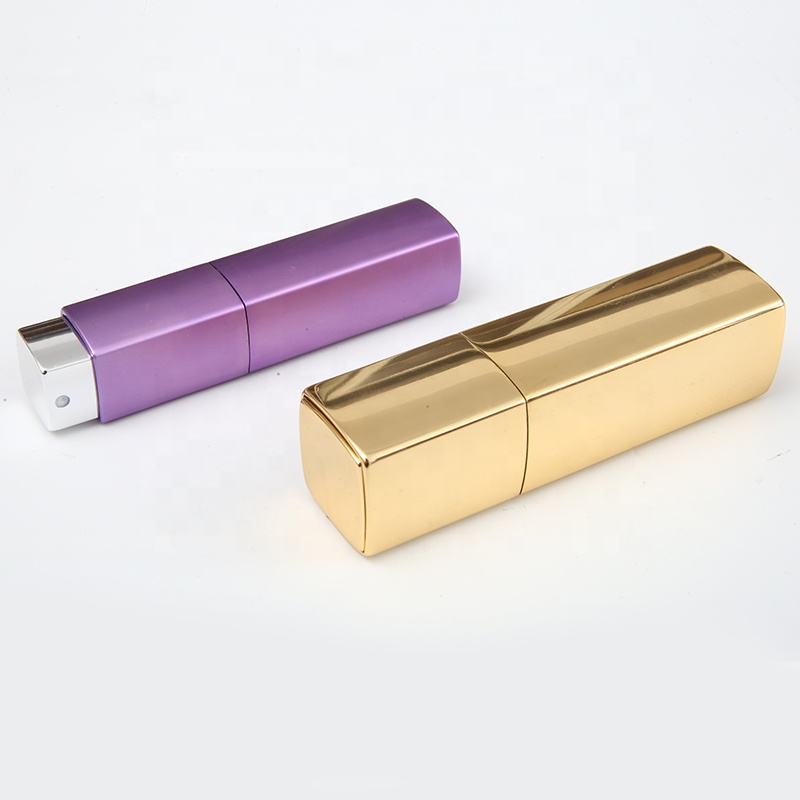 8ml 15ml 20ml Refillable Twist Up Aluminium 10ml Square Vintage Perfume Atomizer