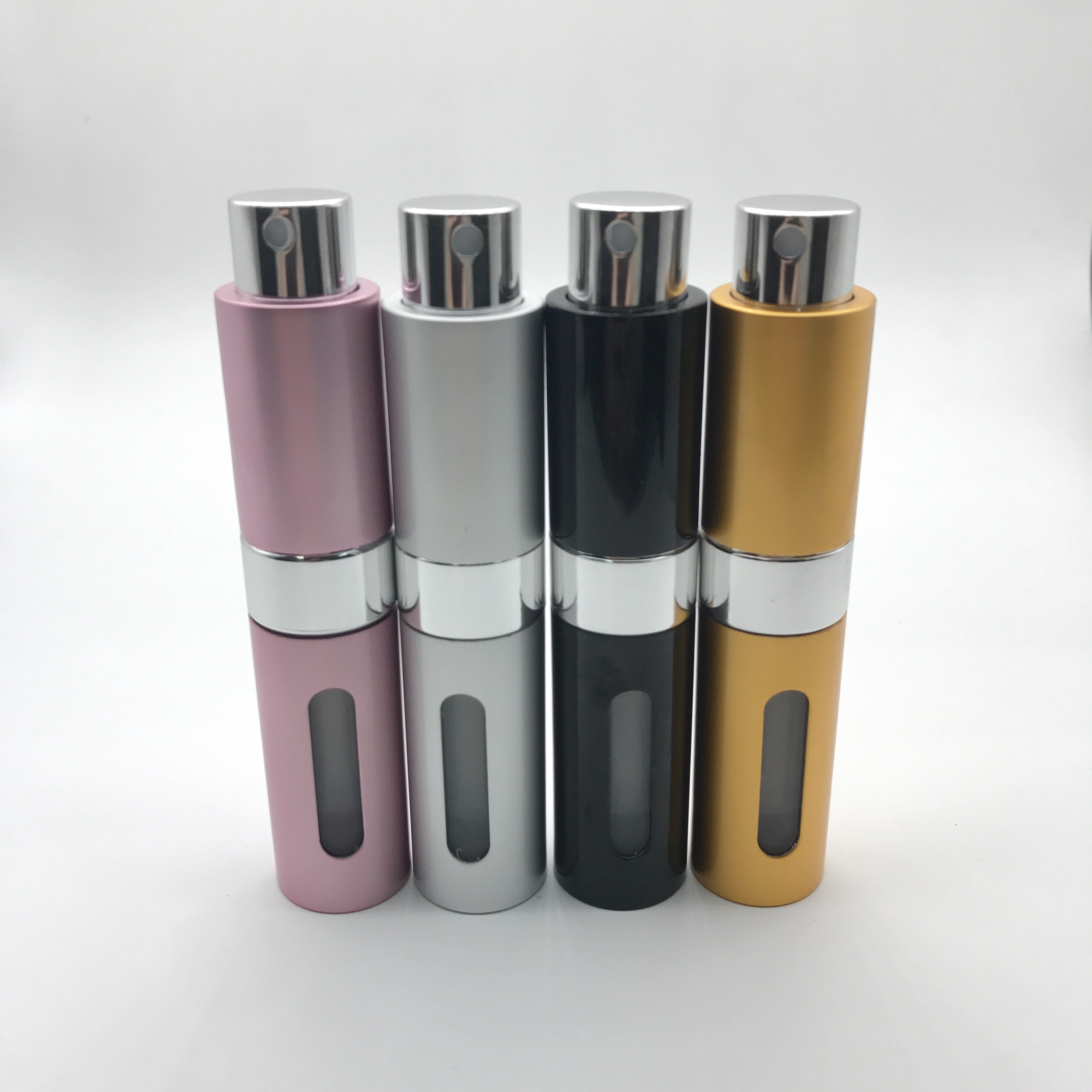 8ml 15ml Perfume Atomizer Twist Up Aluminium Atomizer Fine Mist Spray Bottle