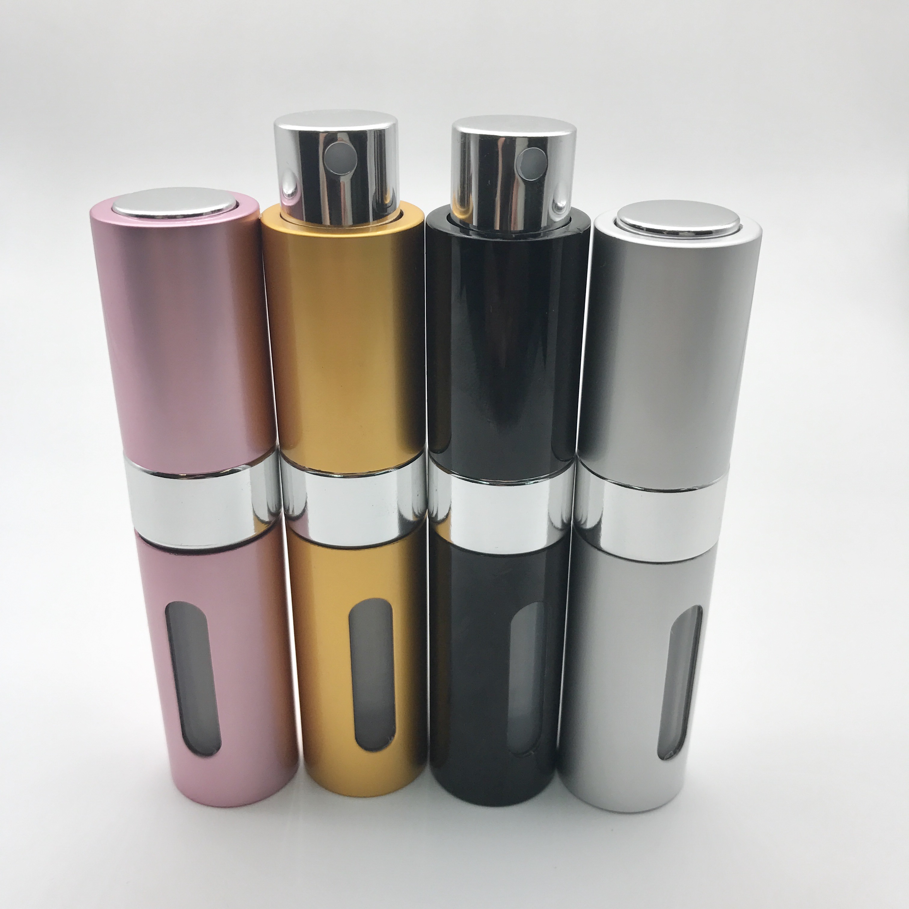 8ml 15ml Perfume Atomizer Twist Up Aluminium Atomizer Fine Mist Spray Bottle