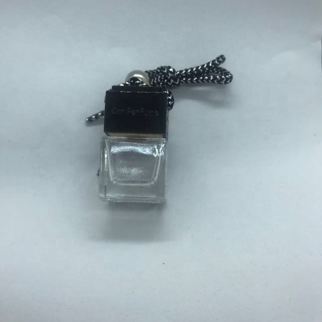 8ml Black Square Shape Air Freshener Hanging Car Perfume Bottles
