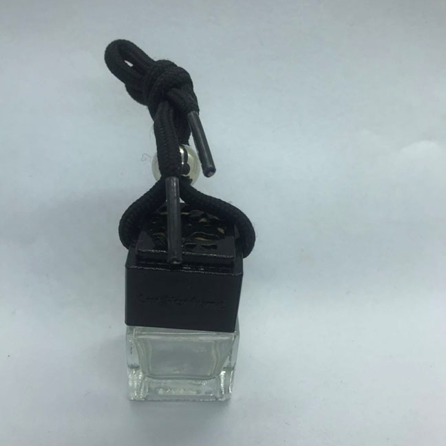 8ml Black Square Shape Air Freshener Hanging Car Perfume Bottles