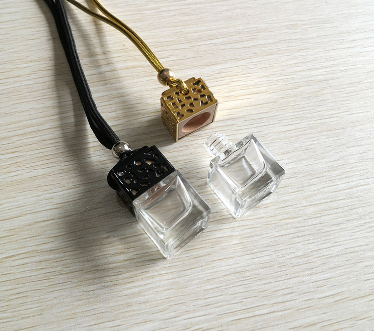8ml Clear Empty Car Hanging Difusser Perfume Glass Bottle with Metal Cap Auto Fragrance Diffuser Glass Bottles