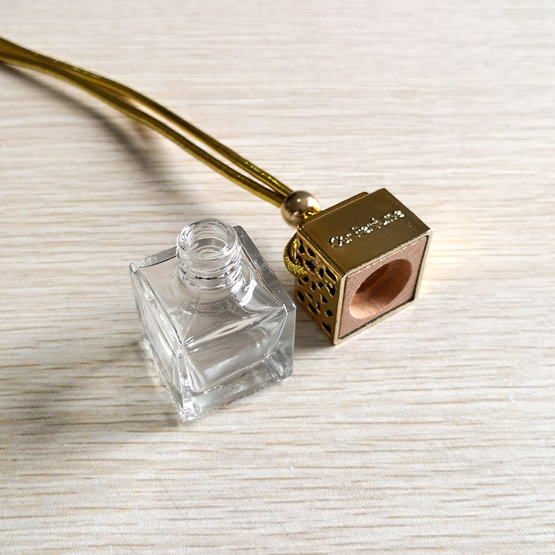 8ml Clear Empty Car Hanging Difusser Perfume Glass Bottle with Metal Cap Auto Fragrance Diffuser Glass Bottles