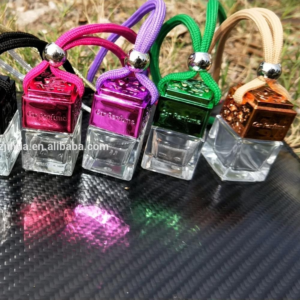 8ml Colorful Luxury Square Shape Hanging Car Diffuser Bottles