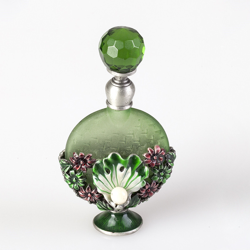 8ml Empty Glass Perfume Bottles Metal Peacock Perfume Bottle Essential oil Refillable Bottles #57317