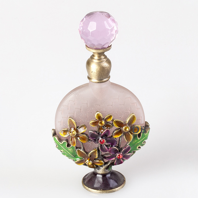 8ml Empty Glass Perfume Bottles Metal Peacock Perfume Bottle Essential oil Refillable Bottles #57317