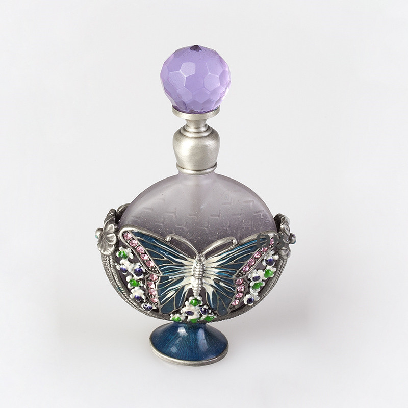 8ml Empty Glass Perfume Bottles Metal Peacock Perfume Bottle Essential oil Refillable Bottles #57317