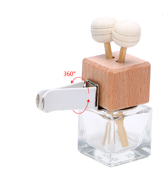 8ml Empty Square Car Hanging Diffuser Pendant Air Freshener Perfume Glass Bottles for Fragrance Diffuser Use