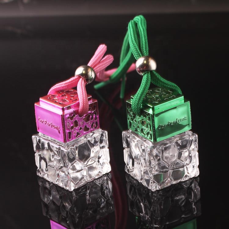 8ml Exquisite car air freshener honeycomb shaped small hanging bottle car empty scented bottle perfume new pendant