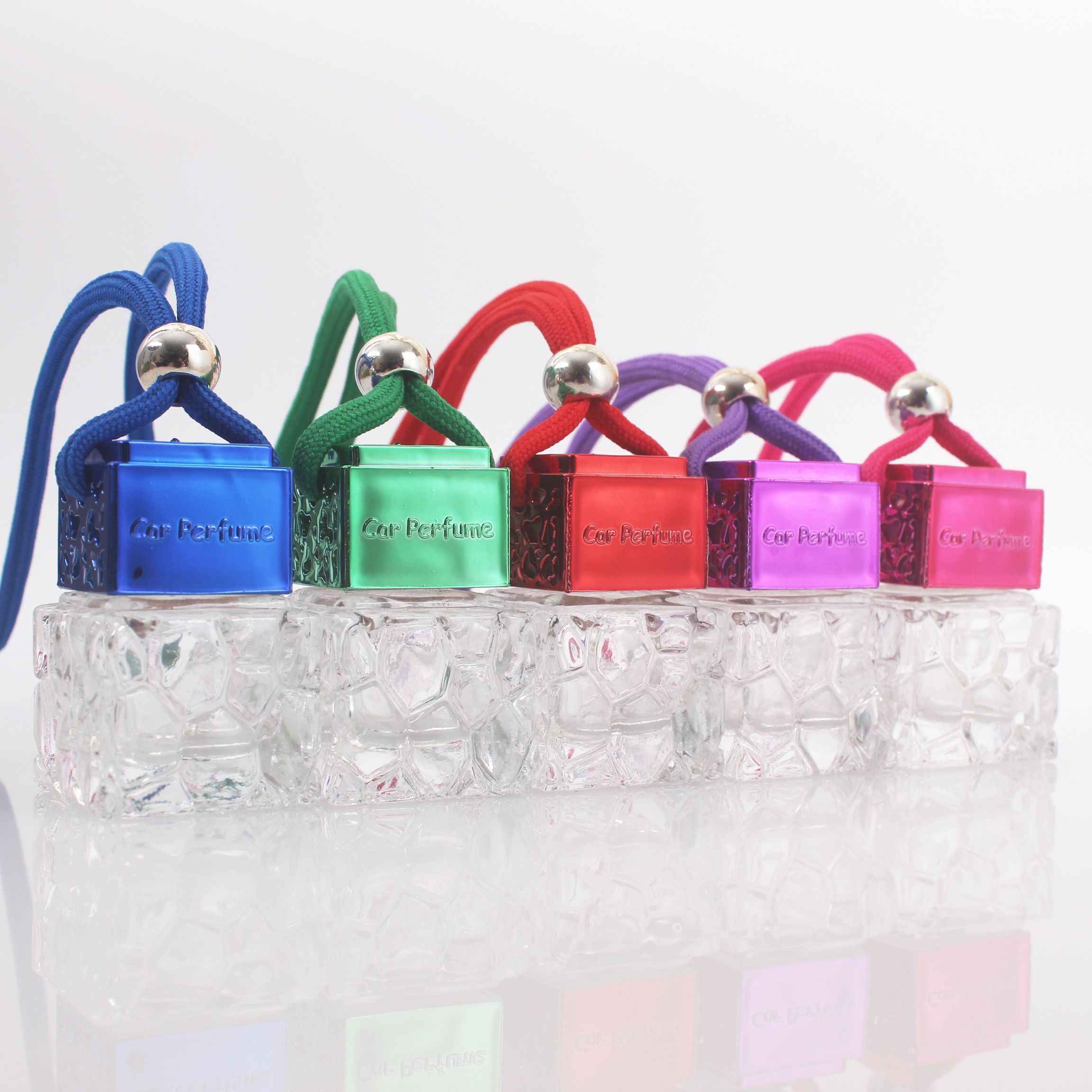 8ml Exquisite car air freshener honeycomb shaped small hanging bottle car empty scented bottle perfume new pendant