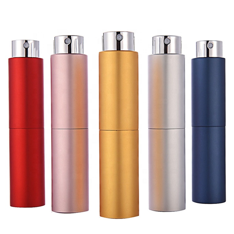 8ml Glass Liner Bottle Round Aluminum Travel Metal Small Perfume Spray Bottle