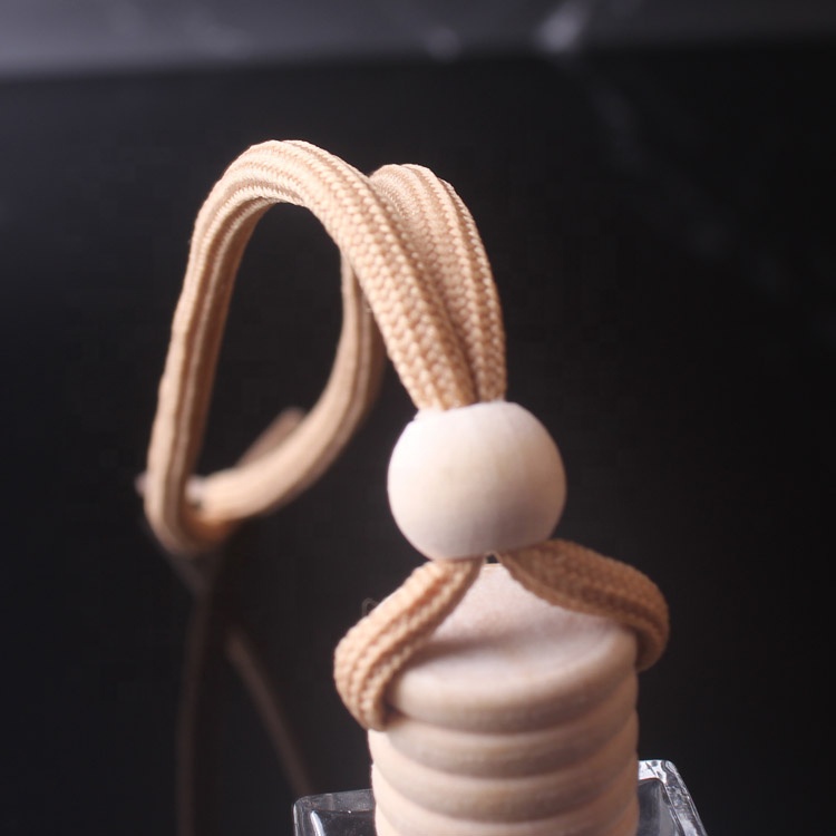 8ml Good quality Square Shape Car Perfume Bottle Car Air Fresher Reed Diffuser Bottle Car Vent Clip Scented Oil