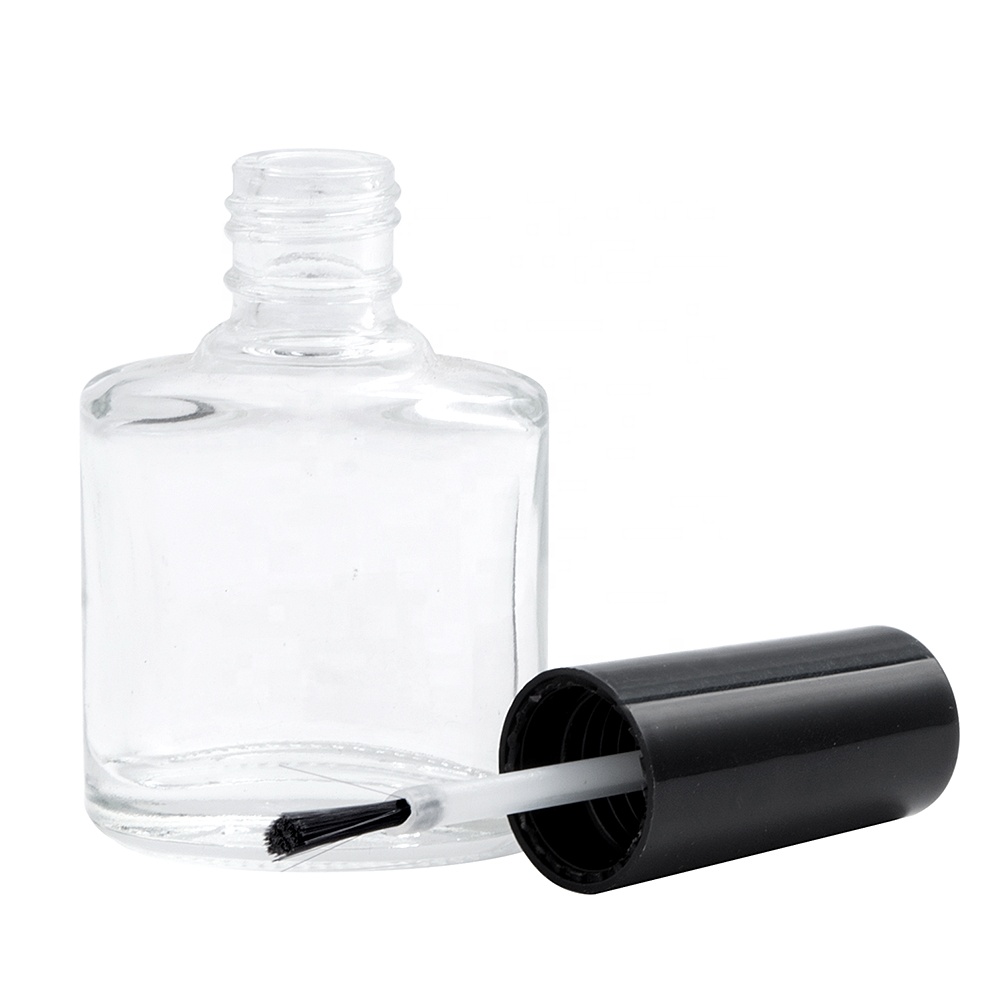 8ml Popular Empty Square Clear Glass Nail Polish Bottle