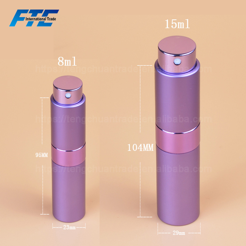 8ml Refillable Perfume Spray Bottle With Aluminium Atomizer