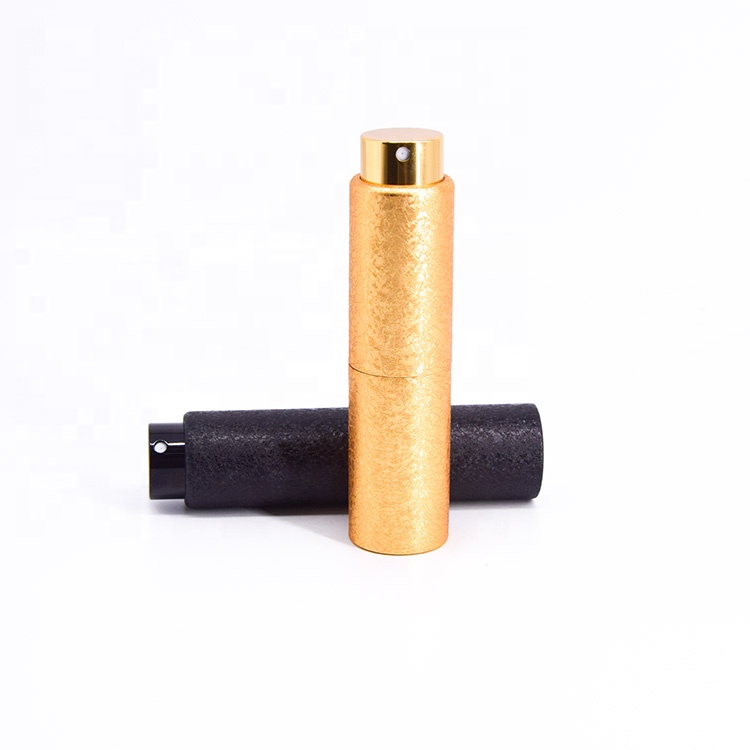 8ml Round Refillable Travel Pocket Pump Spray Luxury Perfume Bottle Portable Leather Perfume Atomizer