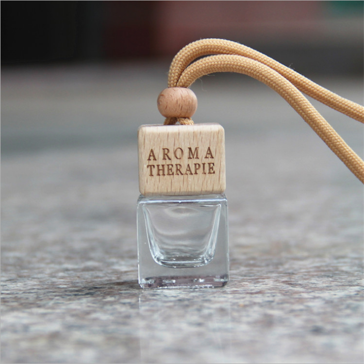 8ml Wholesale car hanging air freshener diffuser fragrance empty clear glass perfume essential oil bottle