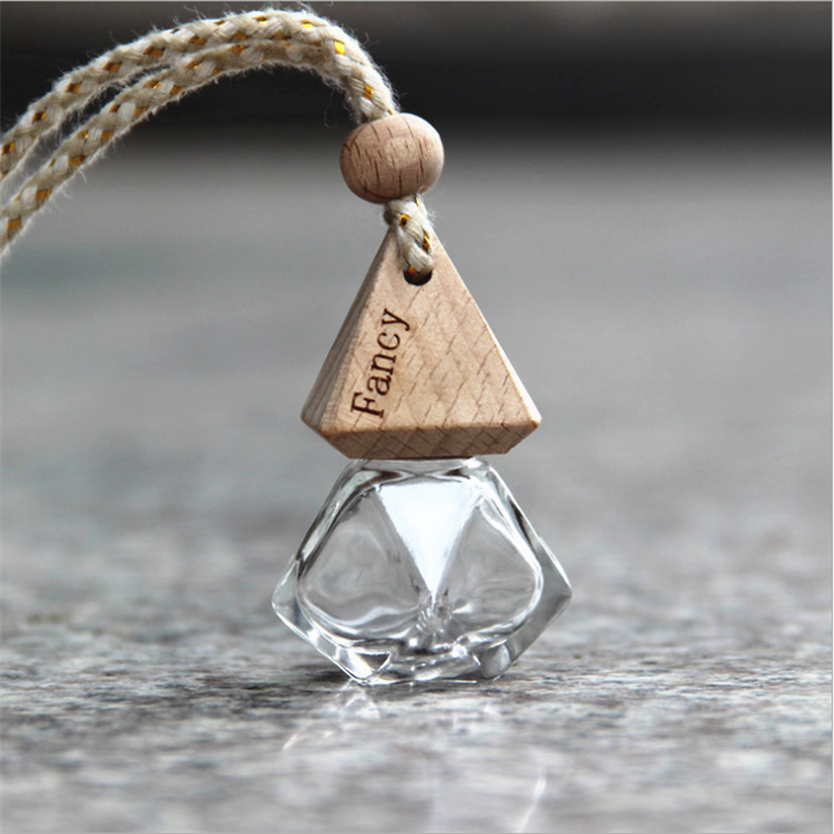 8ml Wholesale car hanging air freshener diffuser fragrance empty clear glass perfume essential oil bottle