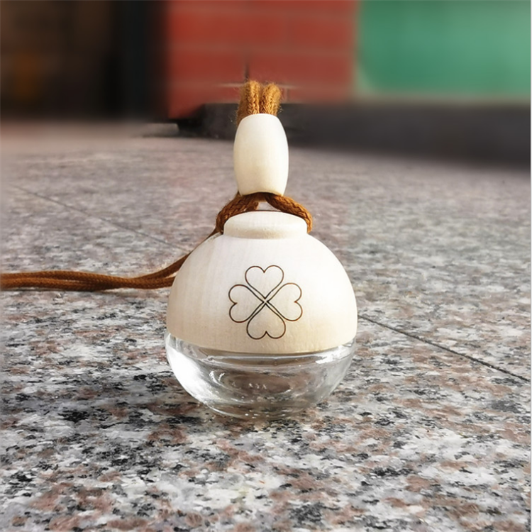 8ml Wholesale car hanging air freshener diffuser fragrance empty clear glass perfume essential oil bottle