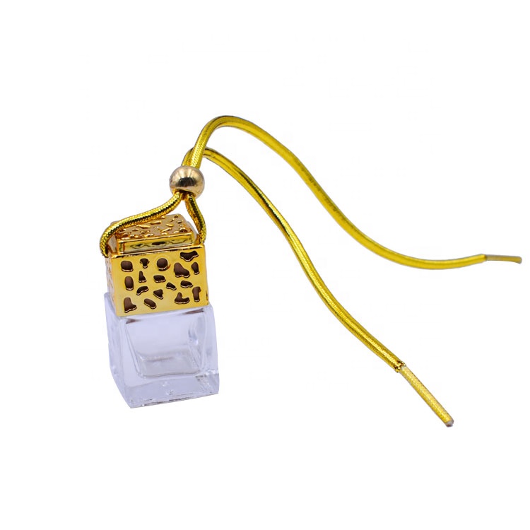 8ml empty glass car air freshener hanging perfume bottle fragrance waterproof diffuser bottle gold silver black