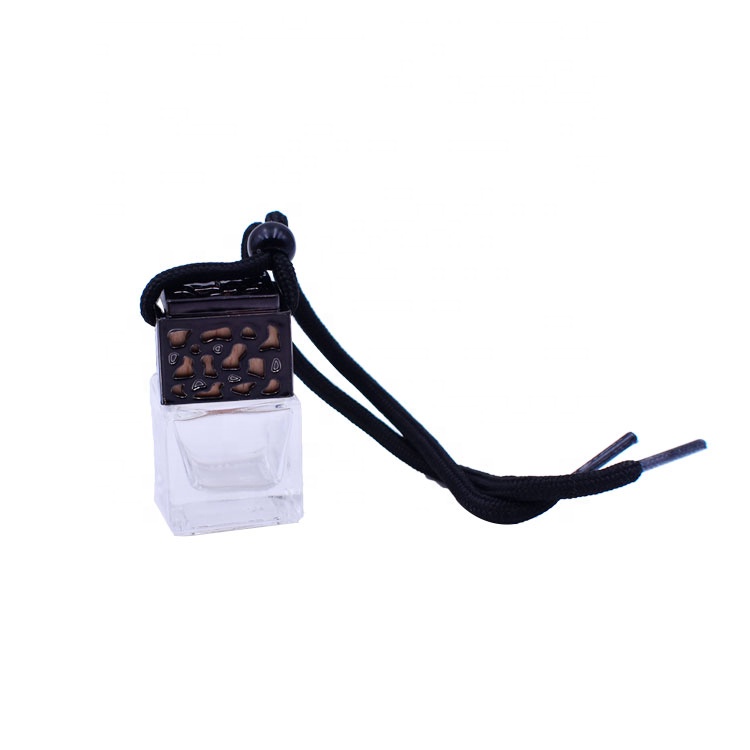 8ml empty glass car air freshener hanging perfume bottle fragrance waterproof diffuser bottle gold silver black