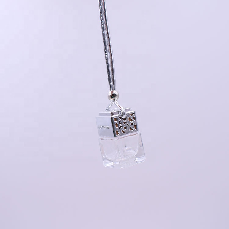 8ml empty glass car air freshener hanging perfume bottle fragrance waterproof diffuser bottle gold silver black